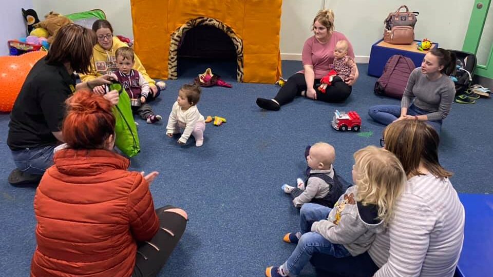 Children and their parents play together at our weekly accessible playgroup